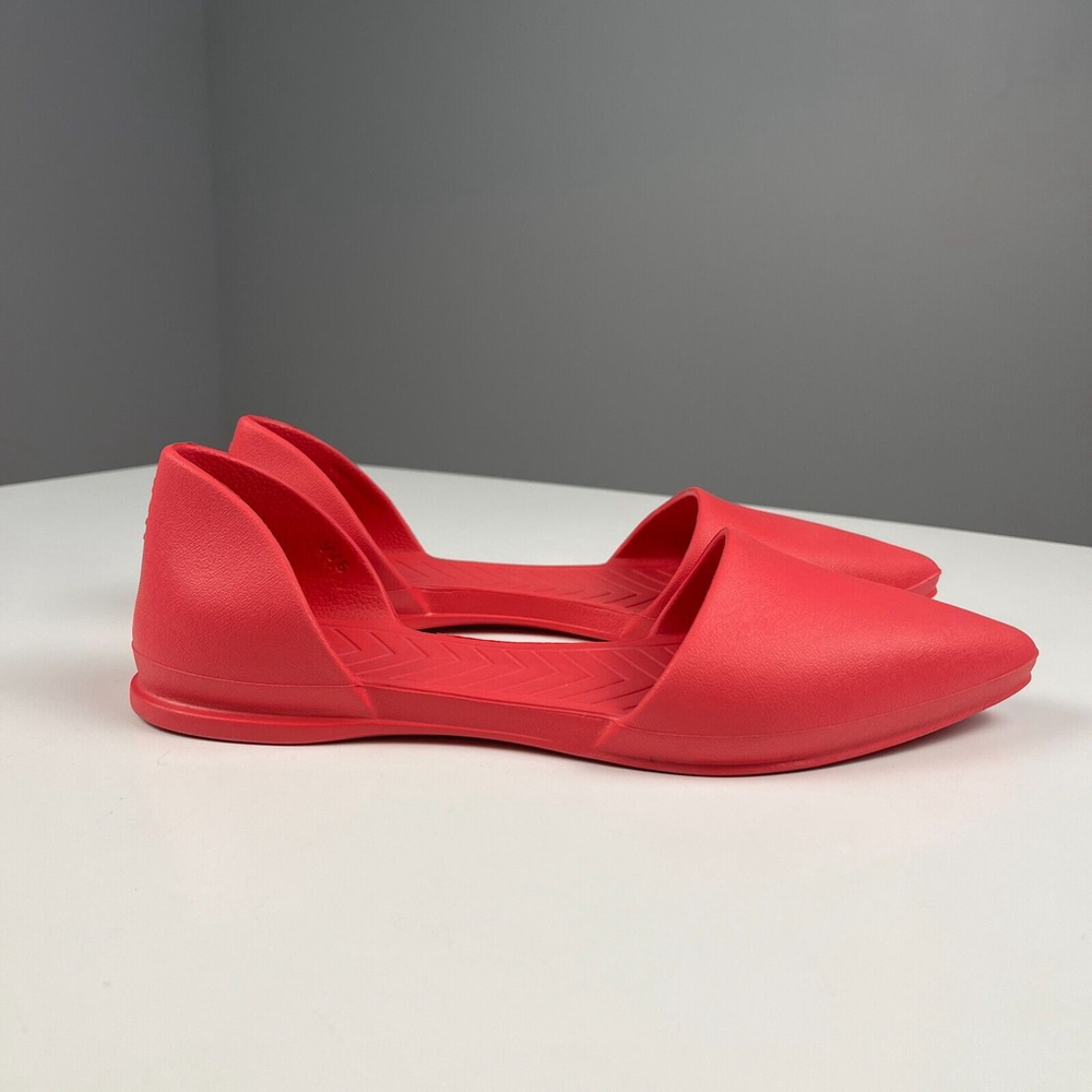 Native D'Orsay Audrey hot pink EVA Flats Point Toe Washable Slip On size 6